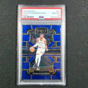 2023 Panini Select Victor Wembanyama #87 Blue Concourse RC PSA 10 Gem Mint Spurs